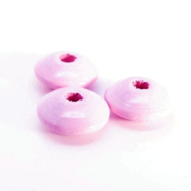 Speenkoord Kraal Disk Pastel Roze