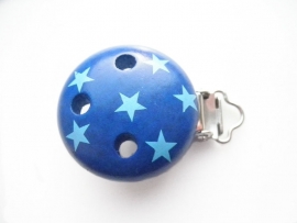 Speenclip Sterren Donker Blauw