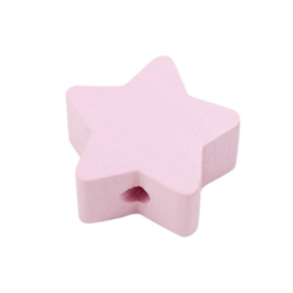 Speenkoord Kraal Ster Klein Pastel Roze 19mm