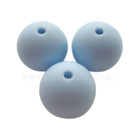 Silicone Kraal Pastel Blauw 15mm | voor het maken van een speenketting