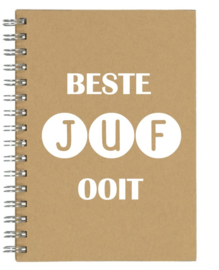 Notitieboekje A5 Beste Juf ooit | Leuk kado voor bedankje of afscheid juf