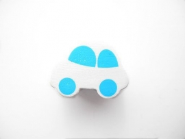 Auto Wit/Baby Blauw 13x17mm