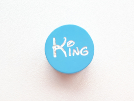 Speenkoord Kraal King Baby Blauw 20mm