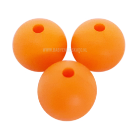 Silicone Kraal Oranje 12mm | kralen voor het maken van en spenenkoord