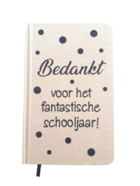 Notitieboekje A6 Craftkleur 'Bedankt voor het schooljaar'