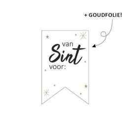 Leuk sticker etiket voor op je Sinterklaas kadootje | per 5 stuks