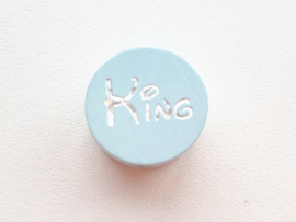 Speenkoord Kraal King Pastel Blauw 20mm