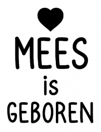 Geboorte sticker (...naam...) is geboren