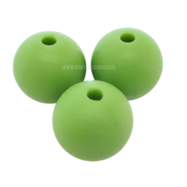 Silicone Kraal Vivid Groen 12mm | kralen voor het maken van een speenketting