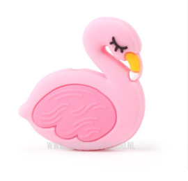 Silicone Kraal voor speenkoord Flamingo Roze 30x32mm