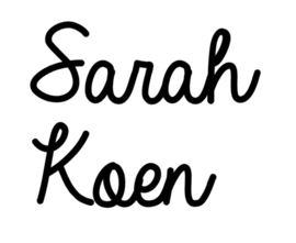 Naamsticker Model Sarah | leuke sticker voor op de deur,  de muur  in de kinderkamer of kinderstoel