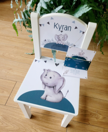 Kyran - Geboortestoeltje van het geboortekaartje