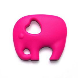 Silicone Bijt Olifant Fuchsia