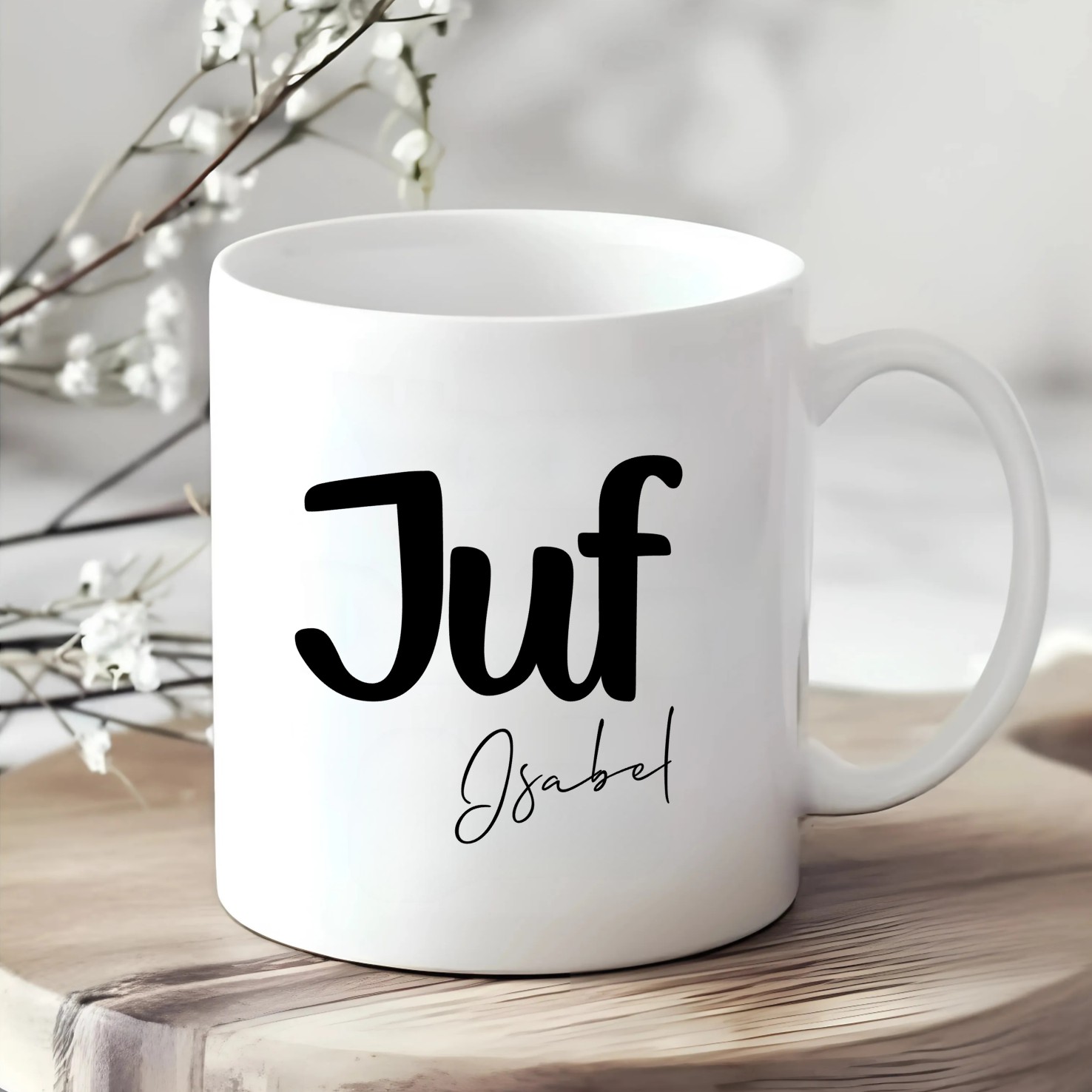 Mok met naam | Super leuke mok voor de juf met haar naam erop