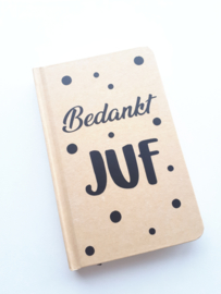 Notitieboekje A6 Craftkleur 'Bedankt Juf'