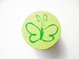 Schijfkraal Vlinder Licht groen 20mm