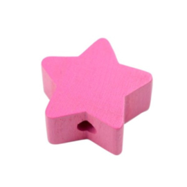 Speenkoord Kraal Ster klein Fuchsia 19mm