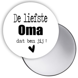 Spiegeltje met tekst 'De liefste oma dat ben jij'