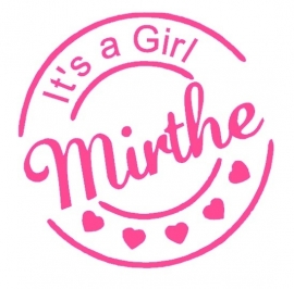 Geboorte sticker 'Stempel It's a Girl'