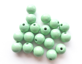 Speenkoord Kraal Hout Pastel Groen 12mm