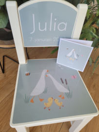 Julia - Geboortestoeltje van het geboortekaartje