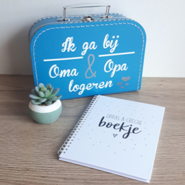 Kinder Koffertje ' Ik ga bij Oma en Opa logeren' 25cm