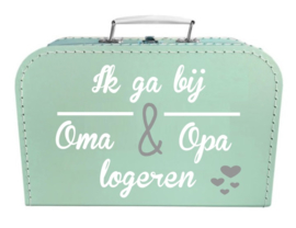 Kinder Koffertje ' Ik ga bij Oma en Opa logeren' 25cm