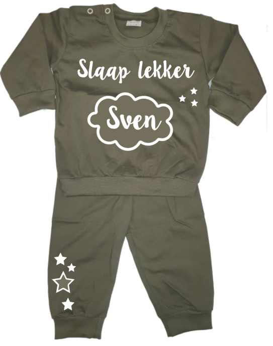 Kinder Pyjama slaap lekker naam in wolk | pyjama met naam