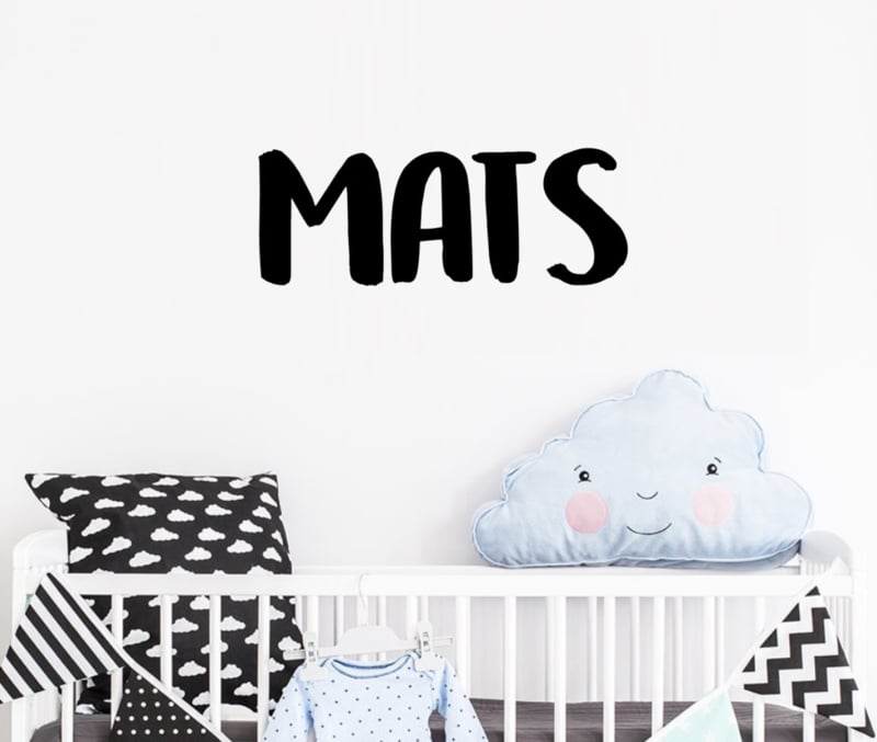 Naamsticker Model | leuke sticker voor op de deur, de muur in de kinderkamer kinderstoel | Naam Stickers Baby & Kids