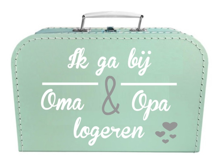 Onbemand Poëzie Huisdieren Kinder Koffertje ' Ik ga bij Oma en Opa logeren' 25cm | Koffertjes | Baby &  Kids Kado