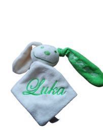 Tutpopje met gekleurd oor Groen*