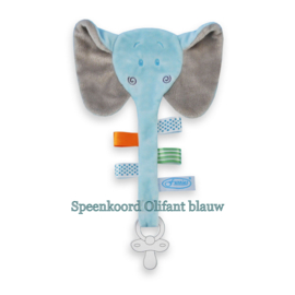 Speenkoord Olifant Blauw*