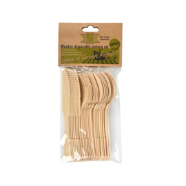 Houten wegwerpbestekset Esschert Design