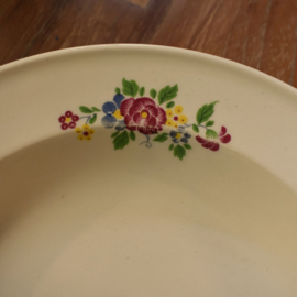 Set van 6 oude diepe borden bloemetje ø24 cm