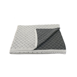 Plaid graphic grey XL Ted & Tone 100*150 cm