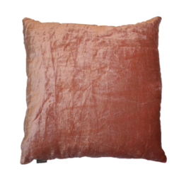 Kussen crushed velvet rose (Linen & More)