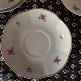 Brocante kopjes bloem set 4 stuks
