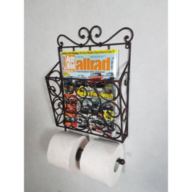 Kranten- /toiletrolhouder vintage 29 *7 *42 cm