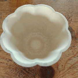 Twee kleine puddingvormen grijs blauw ø9*6,5 cm