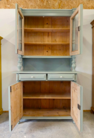 Oude buffetkast groengrijs  113,5*48*194,5 cm