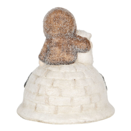 Decoratie beeldje kind op iglo led (Clayre & Eef)