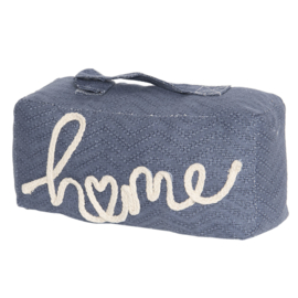 Deurstopper Home blauw (Clayre & Eef)