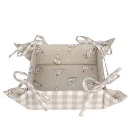 Broodmandje beige geruit Clayre & Eef LCH47N
