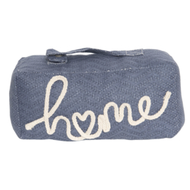 Deurstopper Home blauw (Clayre & Eef)