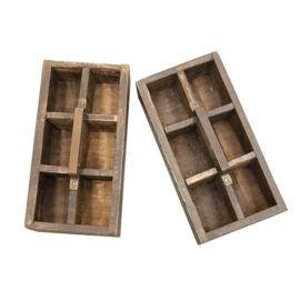 Houten timmermanskistje 6 vakken Raw Materials 40*20*13 cm
