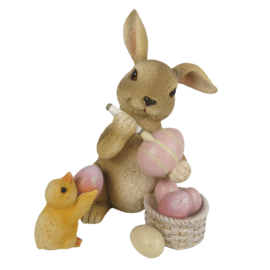 Decoratie paashaas met paaseieren (Clayre & Eef)