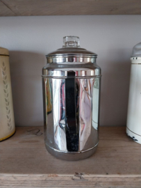 Oude zilverkleurige Bonnaad koffiepot 23,5 *11,5*21,5 cm