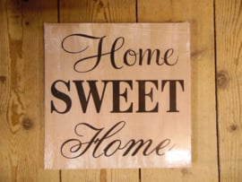 Houten bord "Home sweet.." blank (Clayre & Eef)