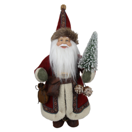 Decoratie kerstman met kerstboom (Clayre & Eef)