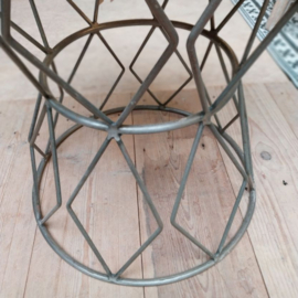 Bijzettafeltje teak metaal Varios ø42*48 cm